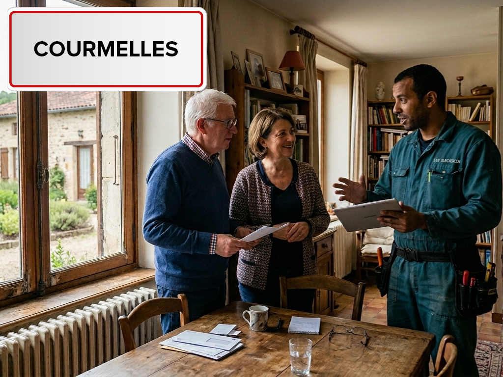 Installation de pompe à chaleur à Courmelles (02200) dans l'Aisne