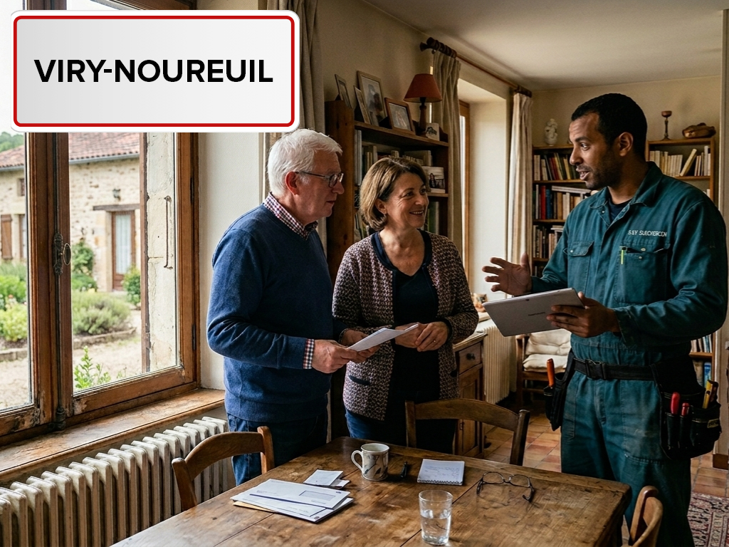 Installation de pompe à chaleur à Viry-Noureuil (02300) dans l'Aisne